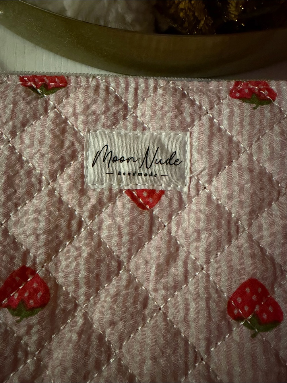 MOON NUDE Strawberry Ereader Quilted Pouch(NWOT)